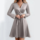 Serene Amethyst Dream | Wrap Dress - Lumina Vancouver - Lumina Vancouver
