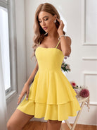 Light green Lumina Vancouver sleeveless mini dress, casual style, shown on a model with a fitted silhouette and minimal accessories.