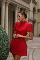 Nova | Mini Dress Tailored Open Back Bow - Lumina - Lumina Vancouver