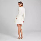 Nova | Tweed Mini Dress Pearl Trim - Lumina - Lumina Vancouver