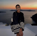 Lumina Wear Nova loose fit mini dress with geometric pattern, showcasing a stylish and comfortable design.