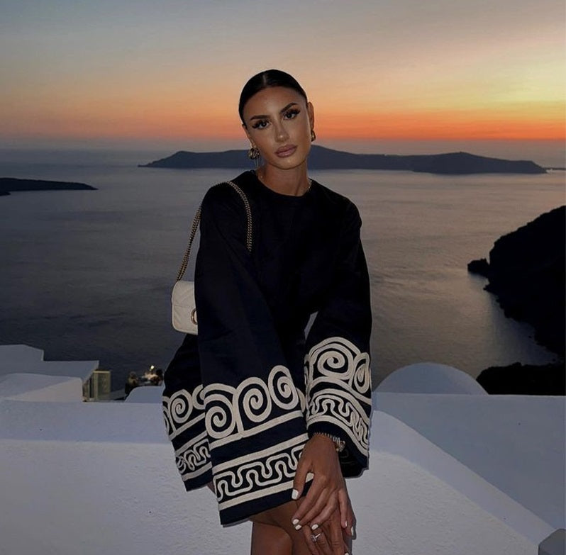 Nova | Loose Fit Dress Geometric Pattern - Lumina - Lumina Vancouver