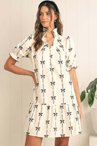 Elara Cotton Bow Daydream | A-Line Dress - Lumina - Lumina Vancouver