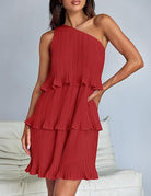 Nova | Pleated One-Shoulder Dress - Lumina - Lumina Vancouver