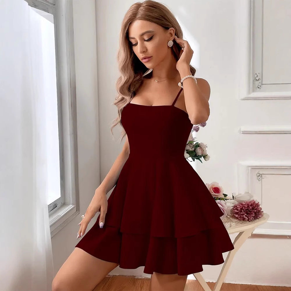White Lumina Vancouver Noemie mini dress with spaghetti straps, featuring a fitted silhouette and stylish design.