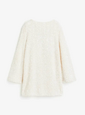 Lumina Wear Lise sequin mini dress with long sleeves, white color, fitted style, featuring shimmering sequins.