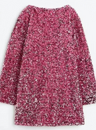White Lise sequin mini dress by Lumina Vancouver featuring long sleeves and a fitted silhouette.