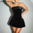 Nova | Velvet Bodycon Mini Dress - Lumina Vancouver - Lumina Vancouver