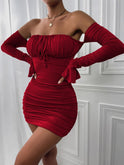 Yellow and green AureliaSeraphis bodycon mini dress by Lumina Wear, fitted style with a sleek design and short length.