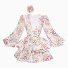 Lyra | Floral Mini Dress Deep V-Neck - Lumina - Lumina Vancouver