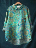Lumina Wear Serenity Hippie Art T-Shirt featuring colorful, bohemian-inspired design on a relaxed fit tee.