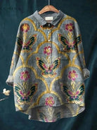 Multicolor Serenity Hippie Art T-shirt by Lumina Vancouver featuring vibrant, artistic design on soft fabric.