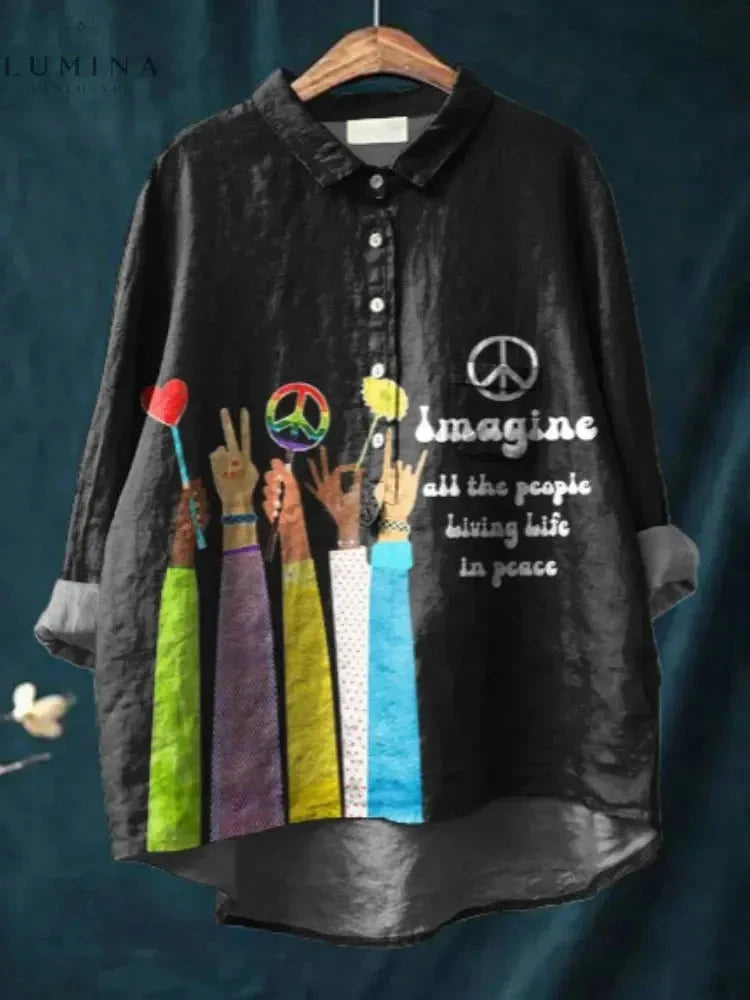 Colorful Serenity Hippie Art Tee by Lumina Vancouver featuring vibrant, artistic design on a comfortable casual t-shirt.