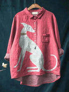 Multicolored Darla dog art T-shirt by Lumina Vancouver, featuring vibrant dog illustration on a casual tee.