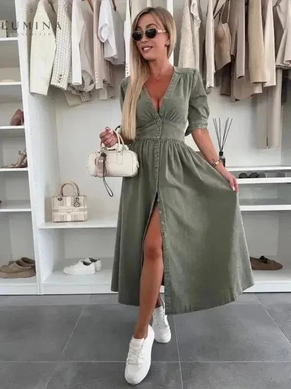 Julie -  Denim Dress - Lumina Vancouver