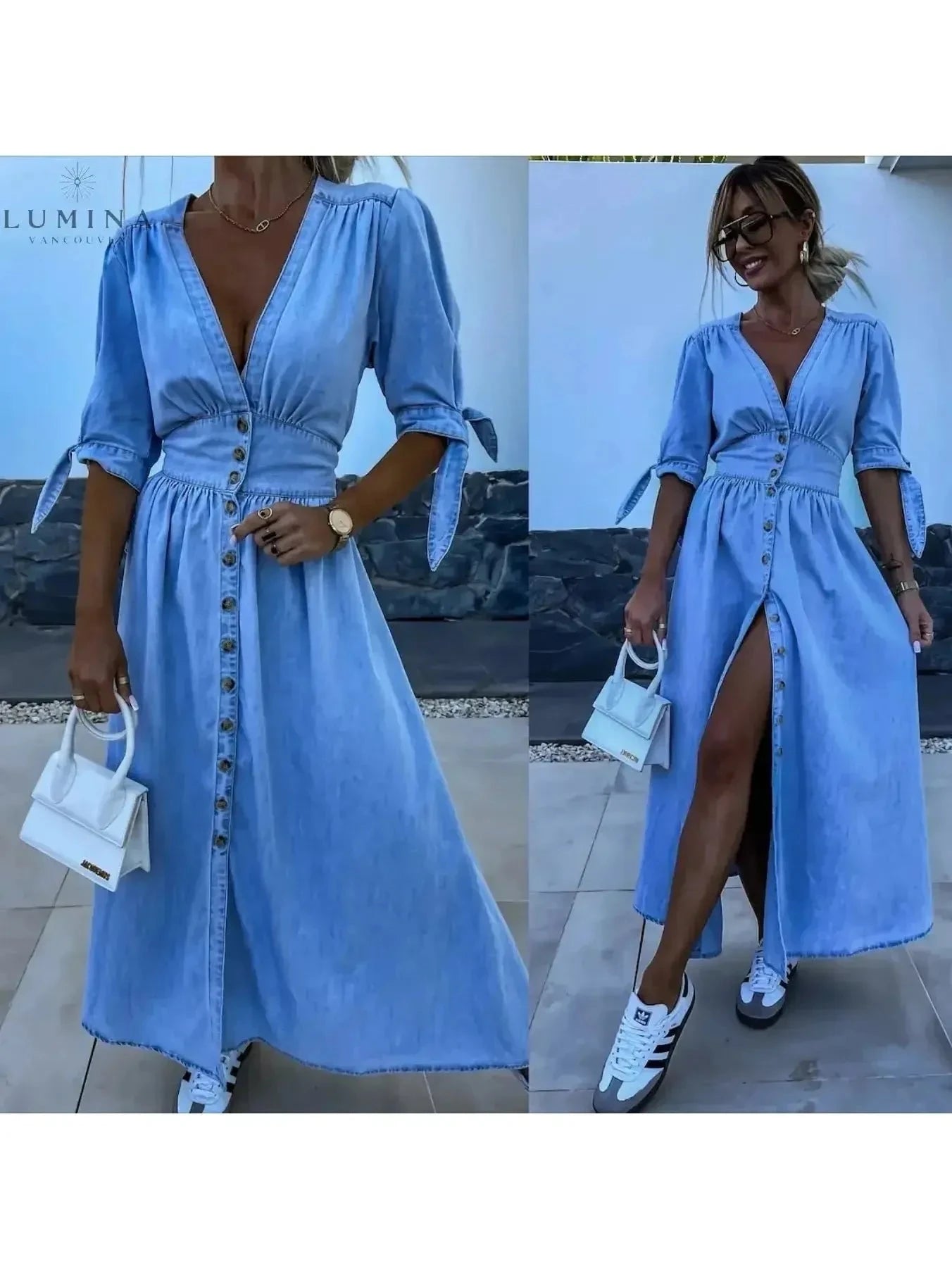 Julie -  Denim Dress - Lumina Vancouver
