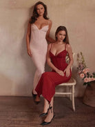 Pink Rosamond bodycon dress with corset bodice from Lumina Vancouver, form-fitting design with stylish detailing.