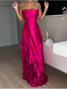 Lumina Vancouver Coraline long sheath circle dress, elegant wedding guest dress in soft fabric, perfect for formal occasions.