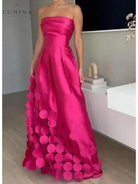 Coraline long sheath circle dress by Lumina Vancouver, elegant wedding guest dress in soft fabric, perfect for formal occasions