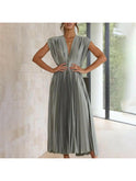 Lumina Wear Alexia elegant evening dress in champagne color, featuring a sophisticated design for special occasions.