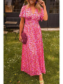Orange Isabella Maxi Dress by Lumina Wear, elegant evening dress with flowing fabric, perfect for special occasions and weddings.