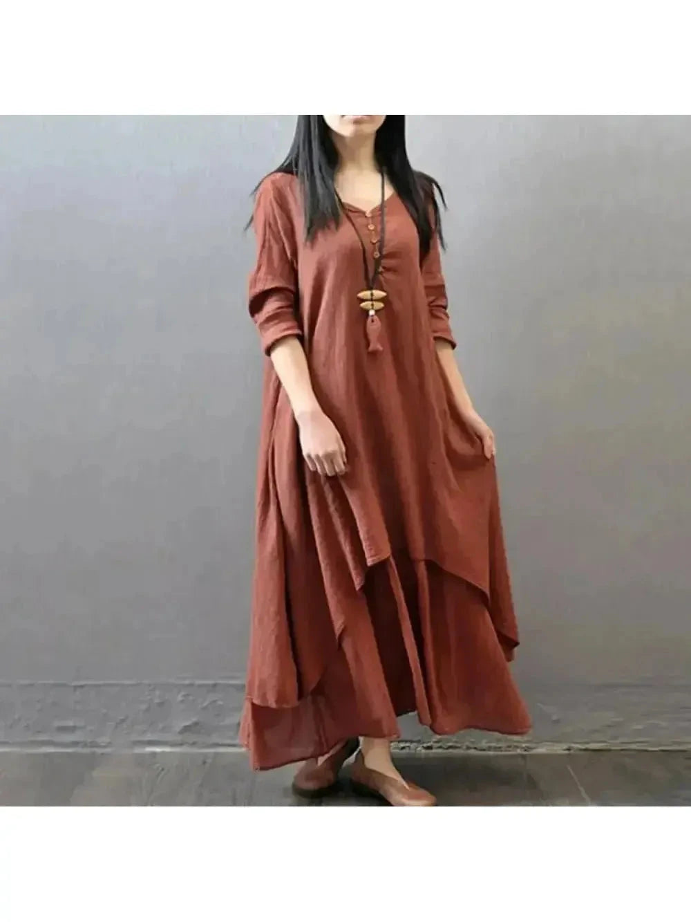 Yellow Alessia linen dress by Lumina Vancouver, lightweight and breezy, displayed on a model with a relaxed fit and natural fabric texture.