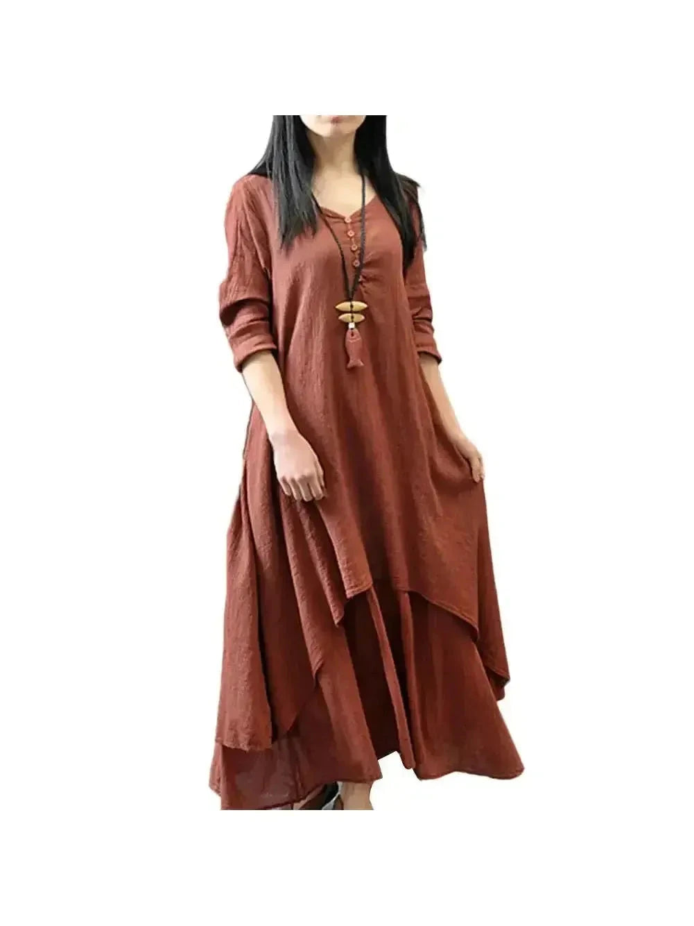 Yellow Alessia Linen Dress by Lumina Wear, lightweight sleeveless dress with a relaxed fit and natural linen fabric.