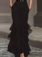 Luna | Sleeveless Black Belted Maxi Dress - Lumina - Lumina Vancouver