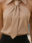 Luna | Sleeveless Halter Blouse Neck Tie - Lumina - Lumina Vancouver