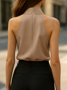 Luna | Sleeveless Halter Blouse Neck Tie - Lumina - Lumina Vancouver