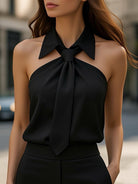 Luna | Sleeveless Halter Blouse Neck Tie - Lumina - Lumina Vancouver