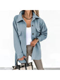 Lumina Wear Lynara stylish autumn jacket in white, lightweight outerwear with a modern design for cooler weather.