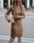 Lyra | Mini Dress Turtleneck Cable Knit - Lumina - Lumina Vancouver