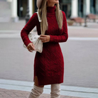 Lyra | Mini Dress Turtleneck Cable Knit - Lumina - Lumina Vancouver