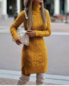 Lyra | Mini Dress Turtleneck Cable Knit - Lumina - Lumina Vancouver