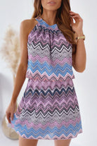 Lyra | Sleeveless Dress Chevron Pattern - Lumina - Lumina Vancouver