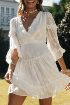 Lyra | V-Neck Dress Floral Print - Lumina - Lumina Vancouver