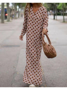 Brown Ombeline Tummy Covering Dress by Lumina Vancouver, stylish and comfortable women's dress for versatile wear.