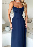 Maelys - Lace-Up Sleeveless Maxi Dress