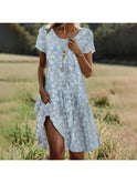 Red Maeve bohemian vibe dress by Lumina Wear featuring flowy fabric and relaxed fit, perfect for casual summer styling.