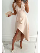 Mandy - Chic Wrap V-Neck Midi Dress