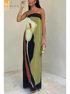 Green Marceline summer dress by Lumina Vancouver, perfect for holiday vibes, featuring a breezy, stylish design for size 8-10.