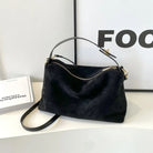 Lumina Wear Marielle textured minimalist shoulder bag with curved shape in coffee color, stylish and modern handbag.