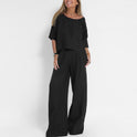 Light gray relaxed fit coordinated outfit by Lumina Wear featuring a matching set design, casual and comfortable for everyday wear.