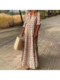 Light blue boho dress by Lumina Wear featuring flowing fabric and relaxed style, perfect for casual and summer wear.