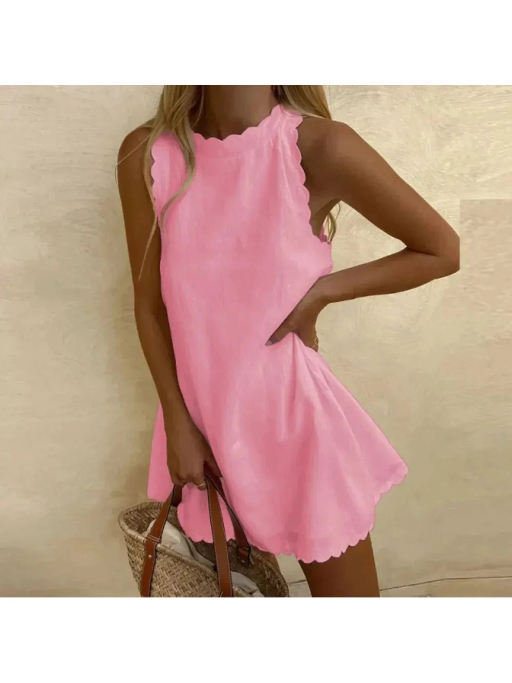 Light blue MIAMI™ casual elegant dress by Lumina Vancouver, stylish and comfortable for everyday wear.