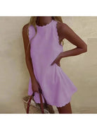 Light blue MIAMI™ casual elegant dress by Lumina Vancouver, stylish and comfortable for everyday wear.