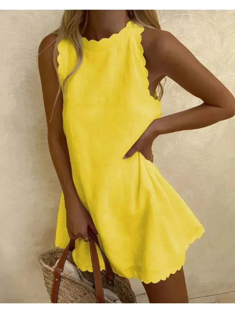 Light blue Miami™ casual elegant dress by Lumina Vancouver, featuring a flattering fit and stylish design, perfect for sophisticated occasions.
