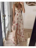 Pink Michela elegant floral dress by Lumina Wear featuring a fitted silhouette and delicate flower print.