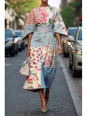 Michelle elegant floral dress by Lumina Wear, showcasing a stylish floral pattern and fitted design, perfect for special occasions.